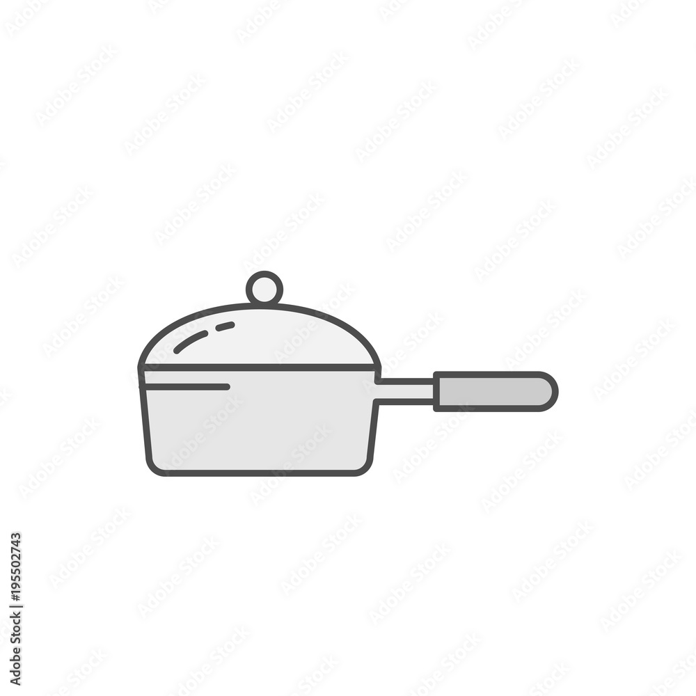Frying Pan with Cover icon. Kitchen appliances for cooking Illustration. Simple thin line style symbol. Frying Pan with Cover icon. Kitchen appliances for cooking Illustration. Simple thin line style symbol.