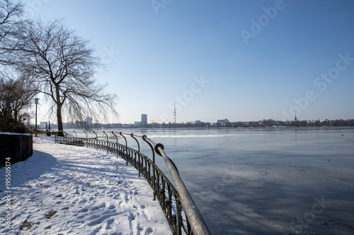 bright sunny winter day in Hamburg, Germany  © gerckens.photo