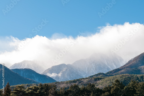 Landscape of Mountain with clouds and sky. © toptop28