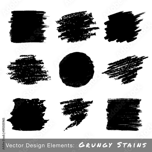 Set of Hand Drawn Grunge backgrounds. Vector illustration. 