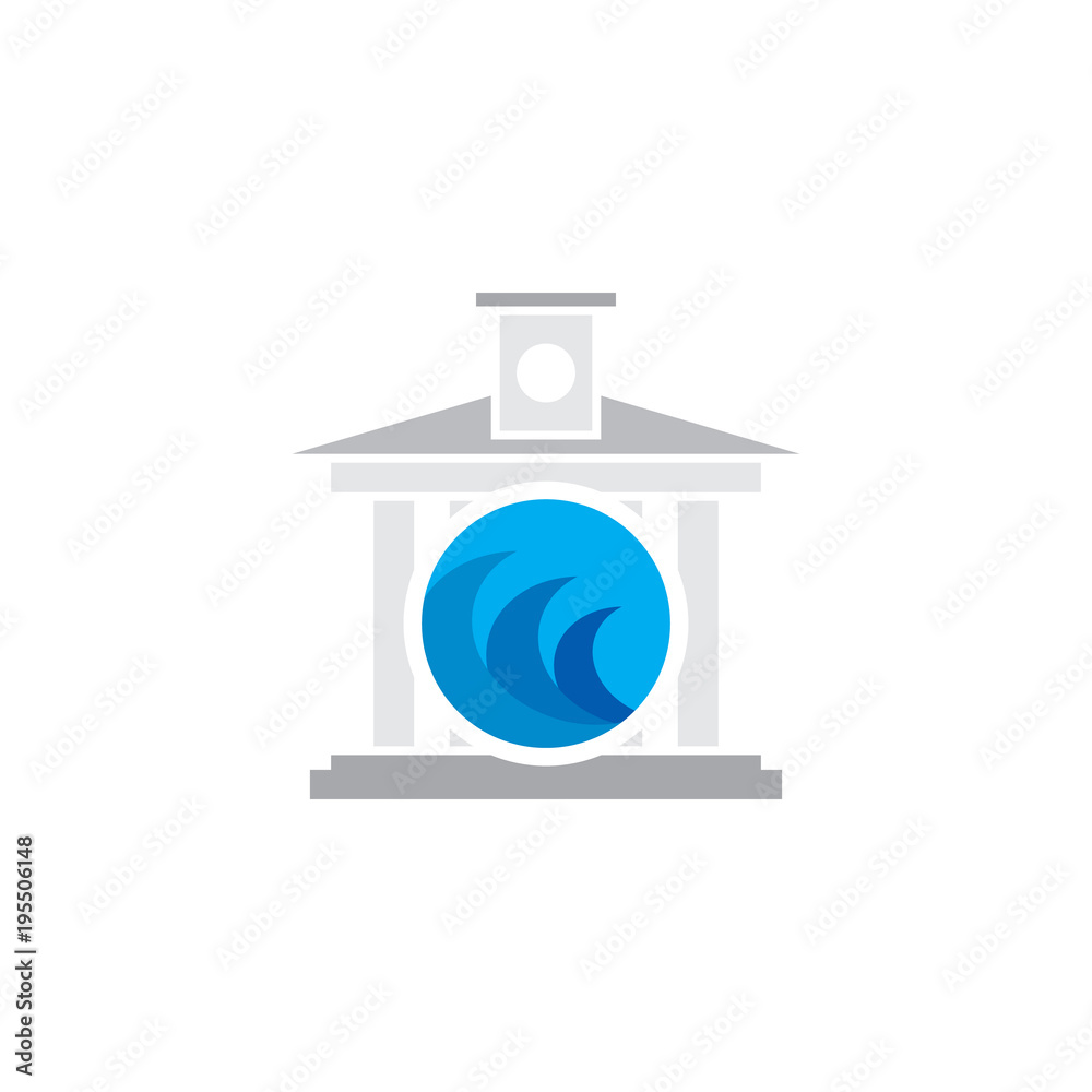 Wave Law Firm Logo Icon Design