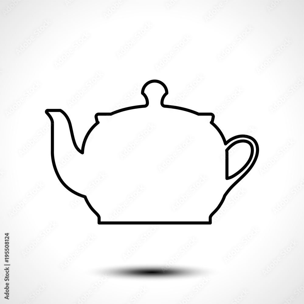 Teapot , kettle, tea kettle vector line icon Teapot , kettle, tea kettle vector line icon