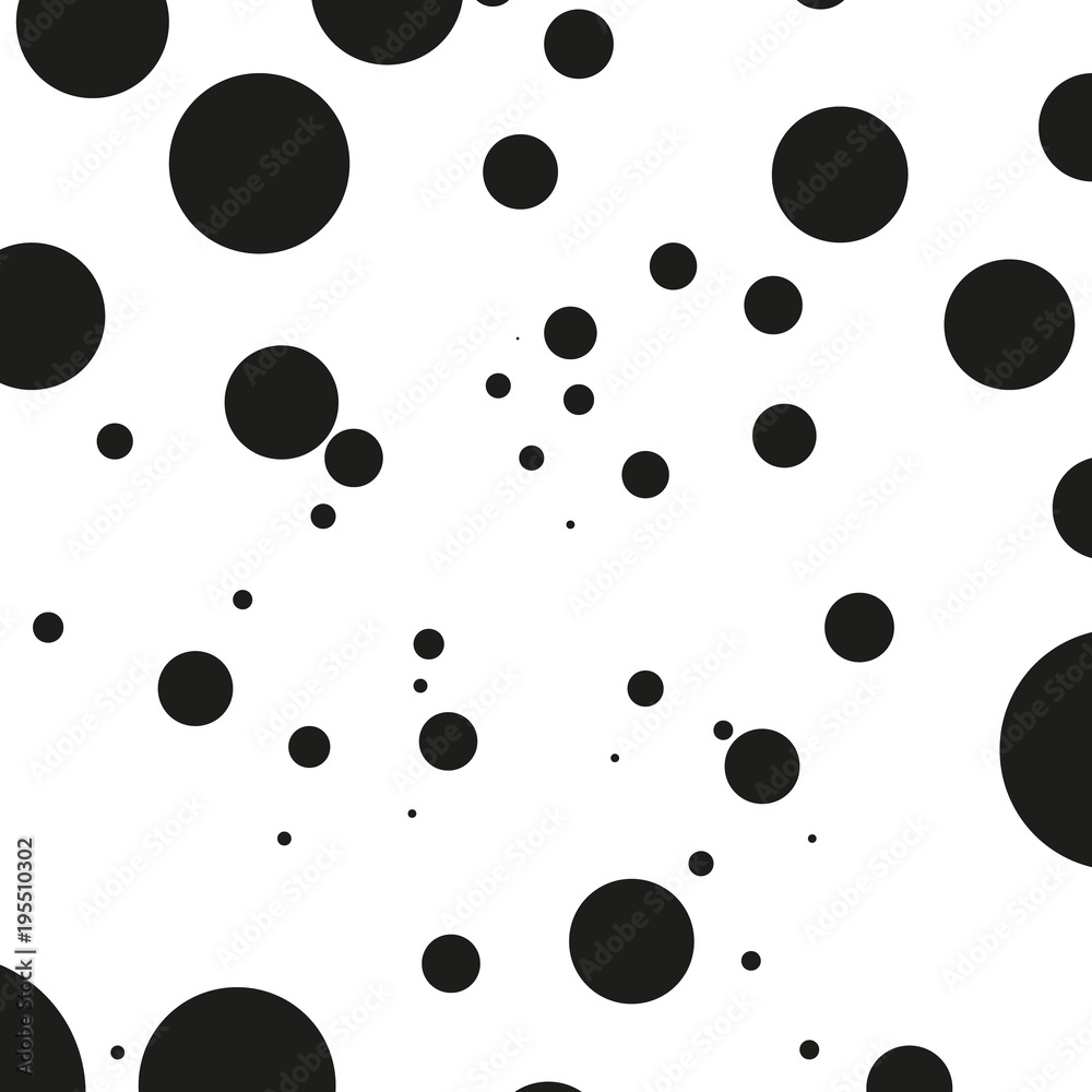 Background with circles, dots and points of different scale. Abstract geometric pattern. Black and white vector illustration Background with circles, dots and points of different scale. Abstract geometric pattern. Black and white vector illustration