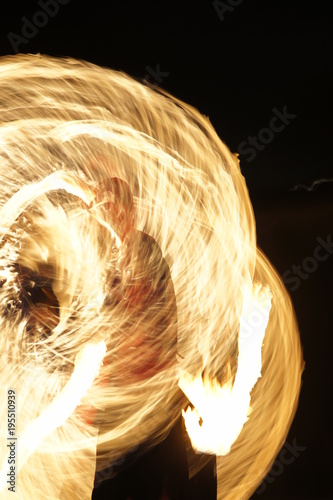 girl making great fireshow