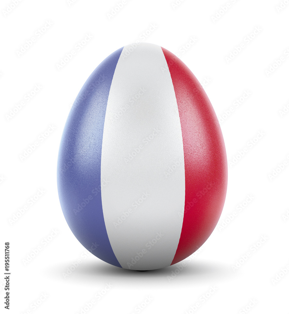 The flag of French Guiana on a very realistic rendered egg.(series) The flag of French Guiana on a very realistic rendered egg.(series)