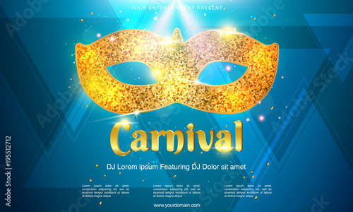Vector masquerade party poster