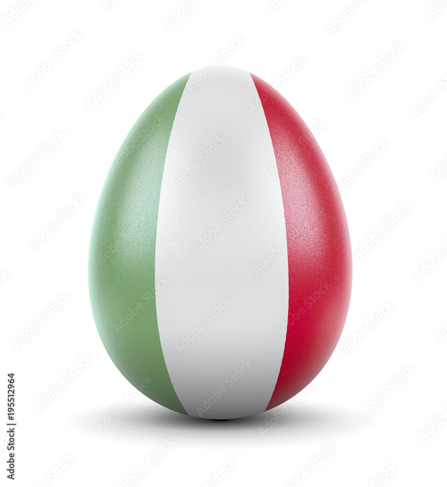 The flag of Italy on a very realistic rendered egg.(series) The flag of Italy on a very realistic rendered egg.(series)