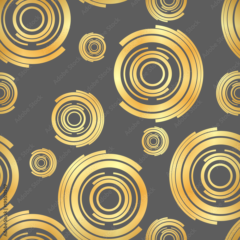 Classic seamless gold glitter pattern circle ornate. Seamless circles background. Classic seamless gold glitter pattern circle ornate. Seamless circles background.