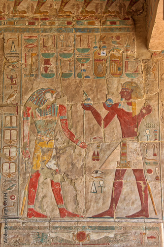 Hieroglyphics at Hatshepsut Temple Luxor