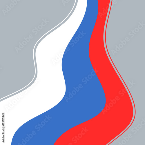 Russian flag background. Wavy color russian background.