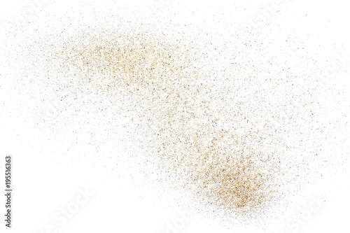Pile desert sand isolated on white background and texture, top view © dule964