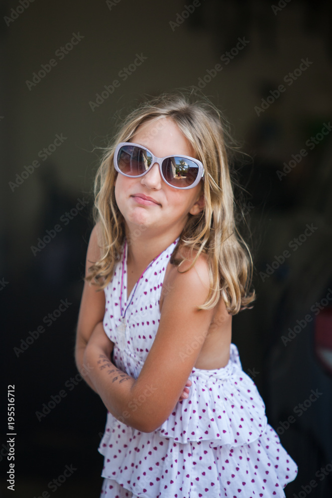 Happy Little Girl with Many Silly Faces and Attitude Happy Little Girl with Many Silly Faces and Attitude