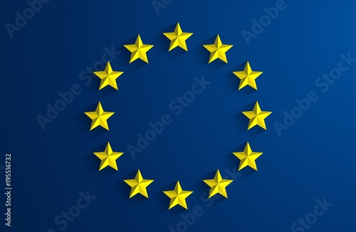 Creative Abstract Flag of European Union Background photo