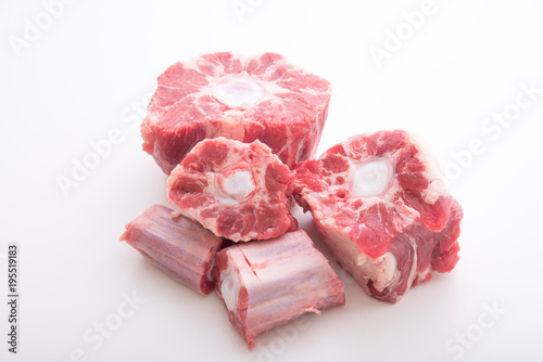 Photos isolated oxtail on white background