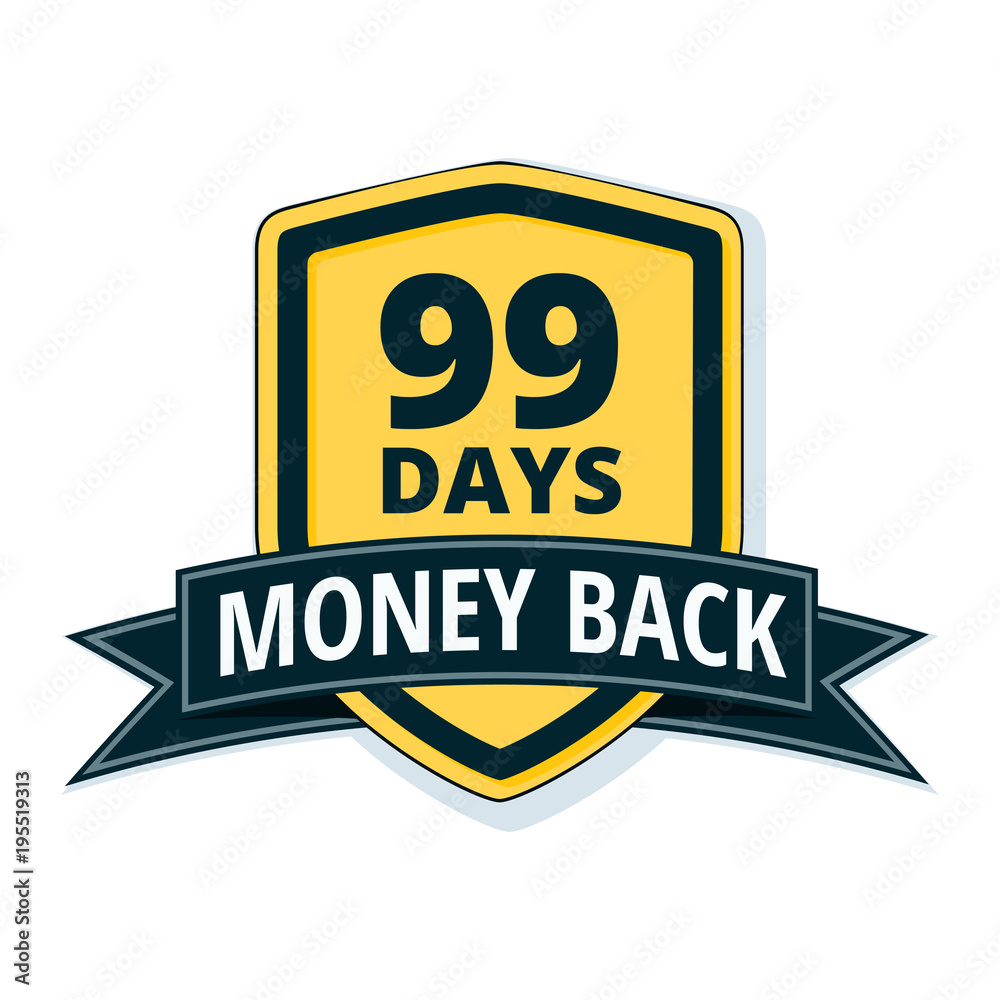 99 Days Money Back Shield illustration