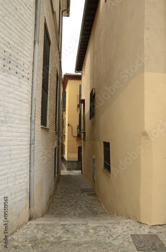 Narrow alley in Granada, Spain
