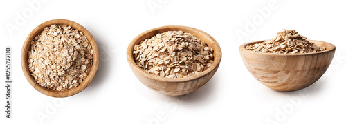 raw oat on bowl photo