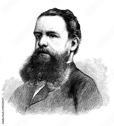 Картината върху платно Engraving portrait of George Frederick Samuel Robinson ( 1827- 1909), 1st Marque