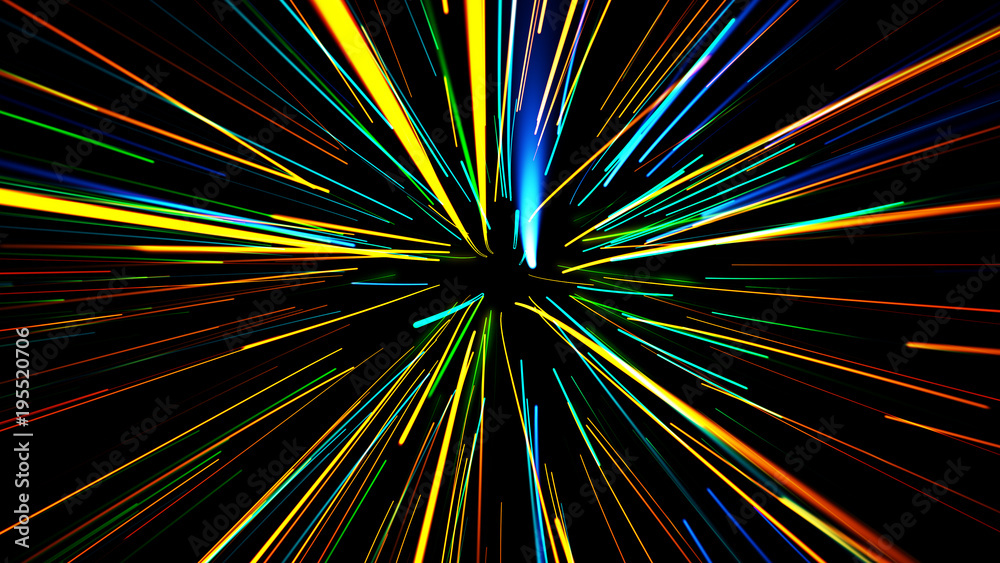 Fototapeta premium abstract scene of flight in space