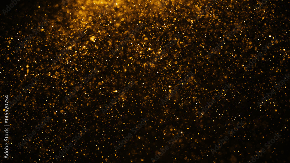 glowing particles, stars and sparkling flow