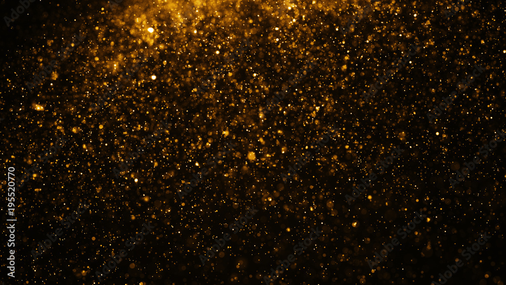 glowing particles, stars and sparkling flow