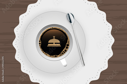 Kaffeetasse mit Untertasse - Klingel