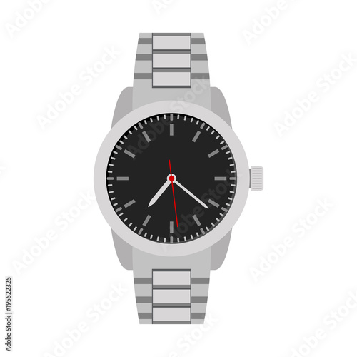 Classical grey hands watch for man