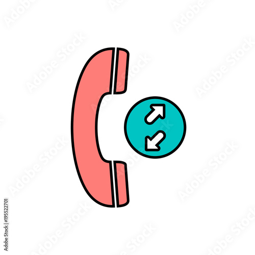 Arrows calls incoming outgoing phone telephone icon
