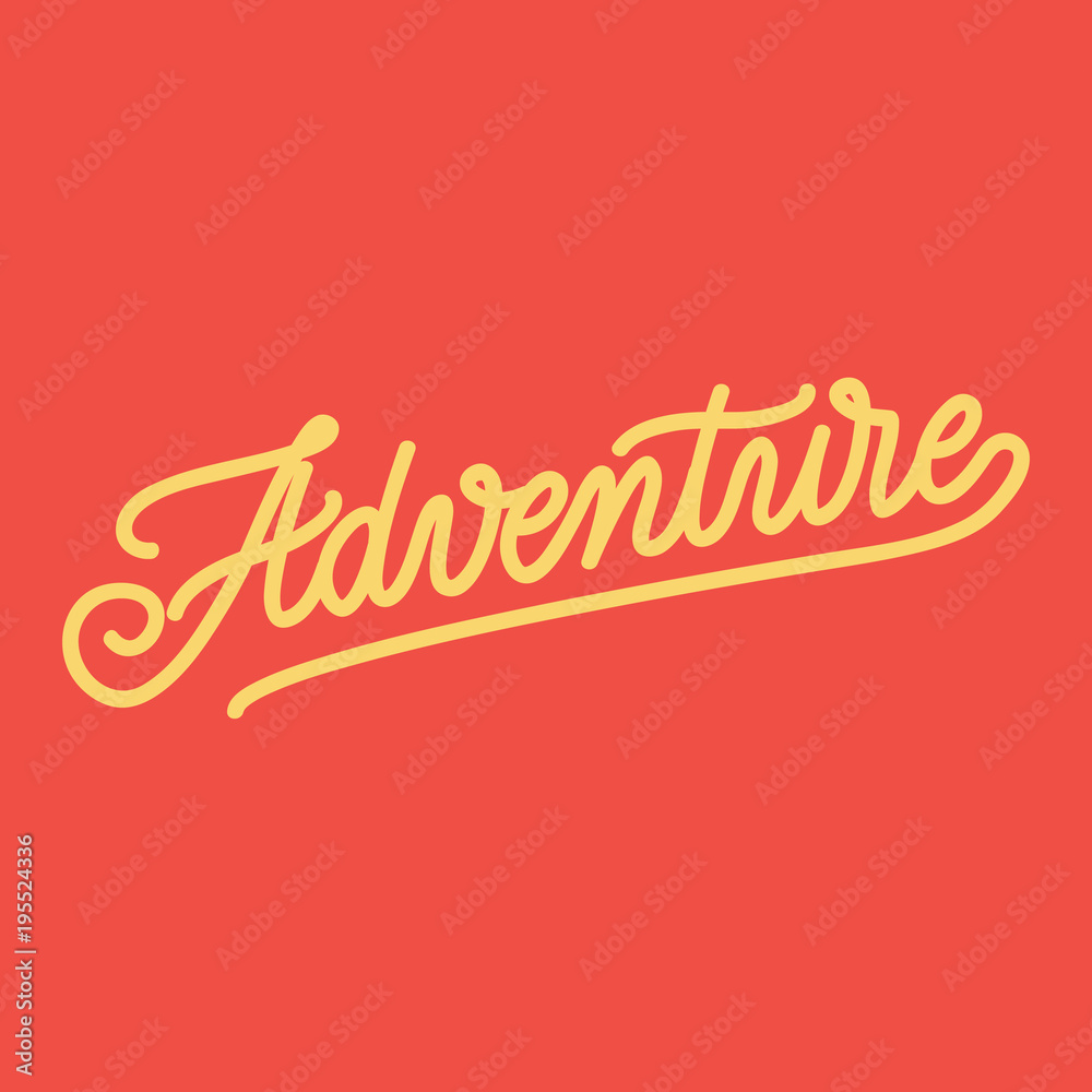 adventure calligraphic word