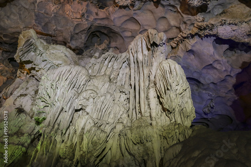 Colorful cave in Ha Long Bay, Vietnam, Asia photo