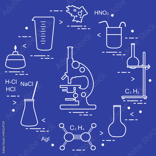 Chemistry scientific, education elements.