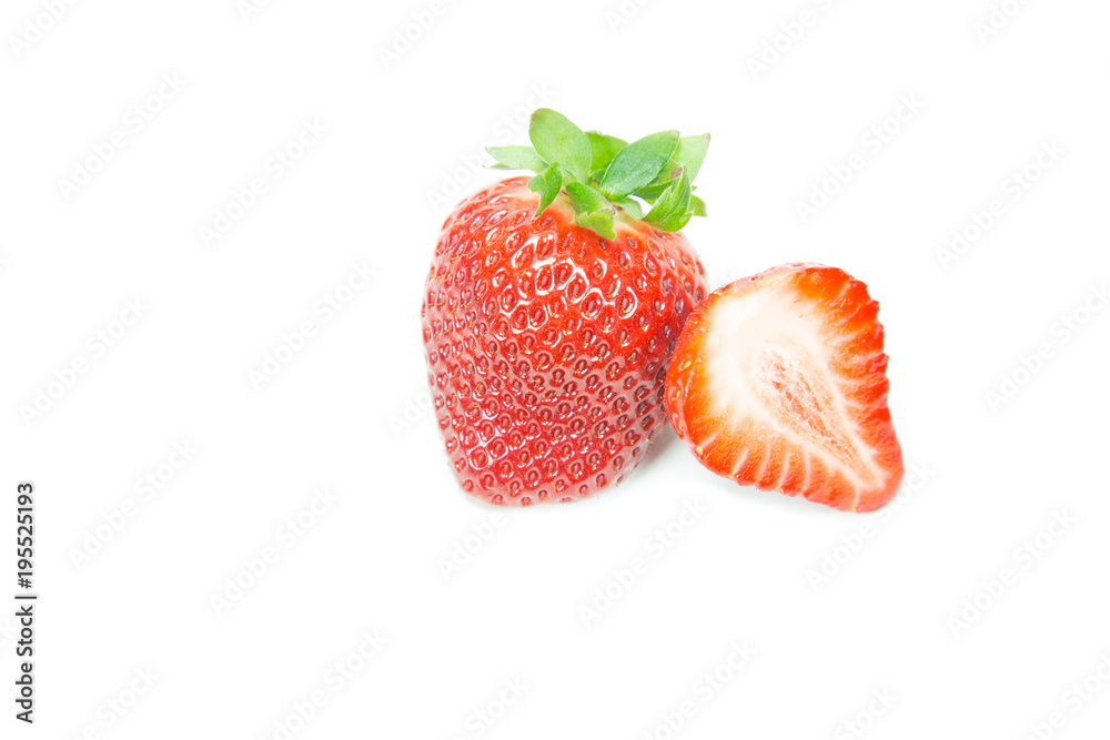 Fresh strawberry on white background, Isolated. Fresh strawberry on white background, Isolated.