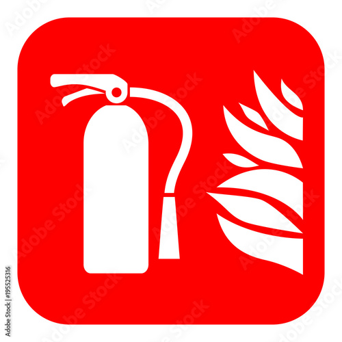 Fire extinguisher vector sign