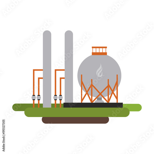 Natural gas factory vector illustration graphic design