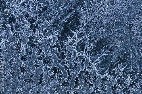 abstract ice structures on roofing photo