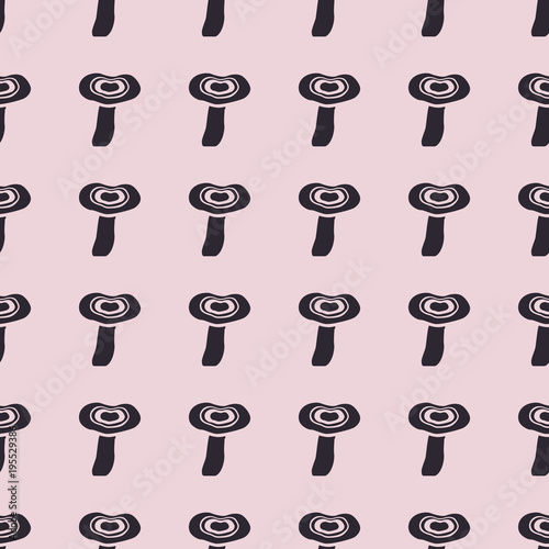 Mushrooms vector illustration on a seamless pattern background © kadevo