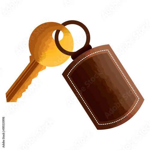 key with keychain access door vector illustration vector illustration