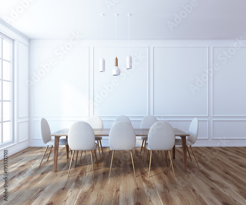 White boardroom interior