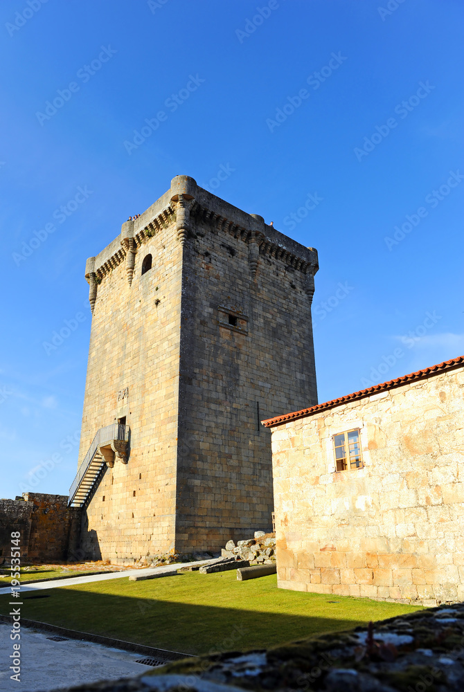 Gran Torre del Homenaje en el Castillo de Monterrey, Verín, pueblos de la provincia de Ourense, Galicia, España