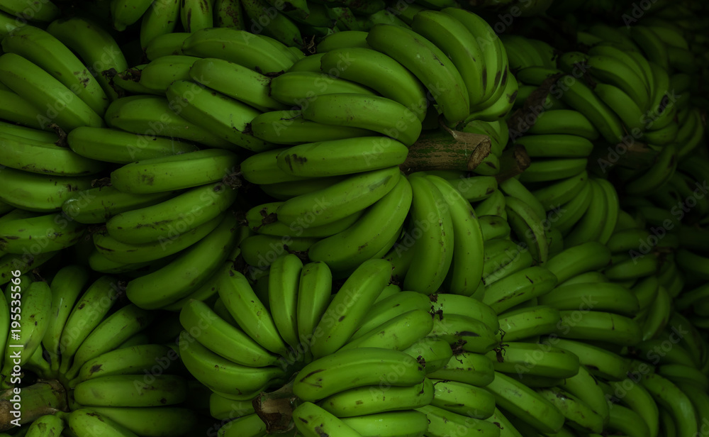 green plantain banana market shop