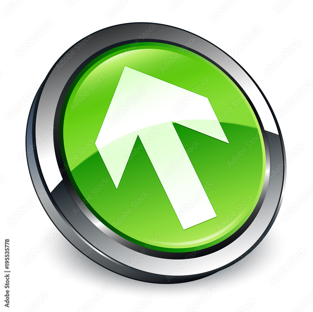Upload arrow icon 3d green round button Upload arrow icon 3d green round button