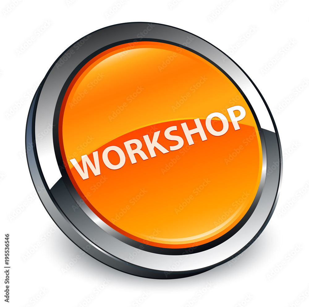 Workshop 3d orange round button