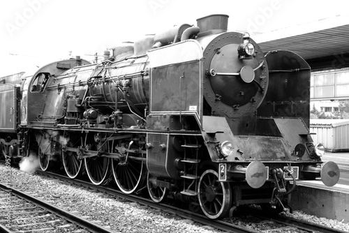 A Pacific 231 K 8 steam locomotive in Gare de Lyon, Paris, France. This locomotive used to haul trains from Paris to Nice. 