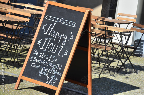 Kundenstopper am Strassencafe