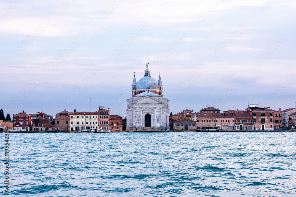 Sunset view to Il Redentore Church on Giudecca
