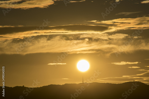 Sunset, sun, sky, sunrise, clouds, nature, orange, red, landscape, evening, cloud, light, horizon, summer, color, yellow, sunlight, beauty, sundown