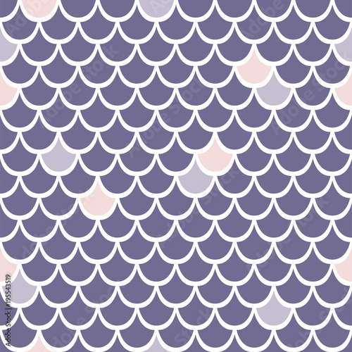 Texture of fish scales. Background in purple colors. Seamless vector pattern. Nice for wallpaper, banner, fabric, paper, scrapbook, backdrop.