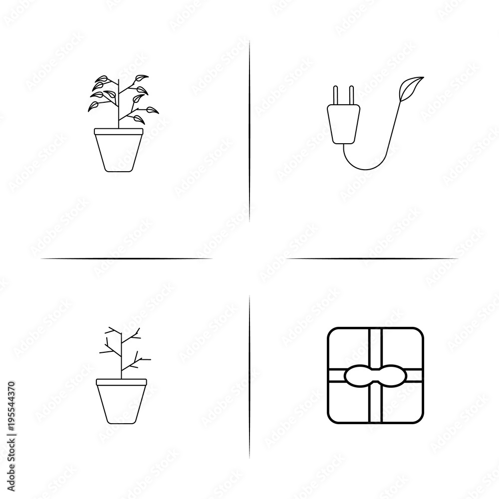 Nature simple linear icon set.Simple outline icons Nature simple linear icon set.Simple outline icons