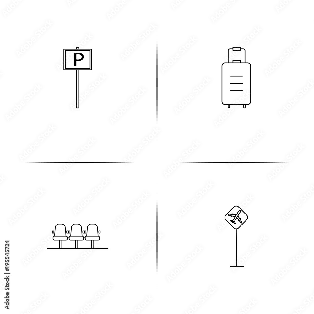 Travel simple linear icon set.Simple outline icons Travel simple linear icon set.Simple outline icons