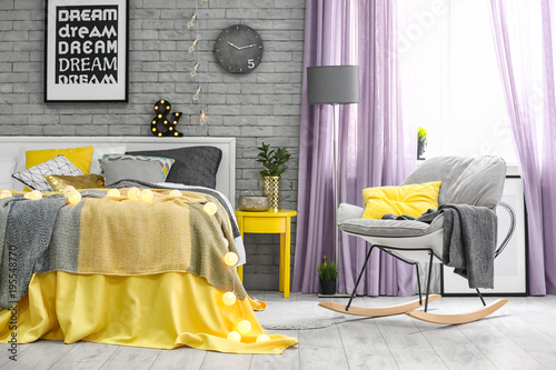 Comfortable soft bed with p...